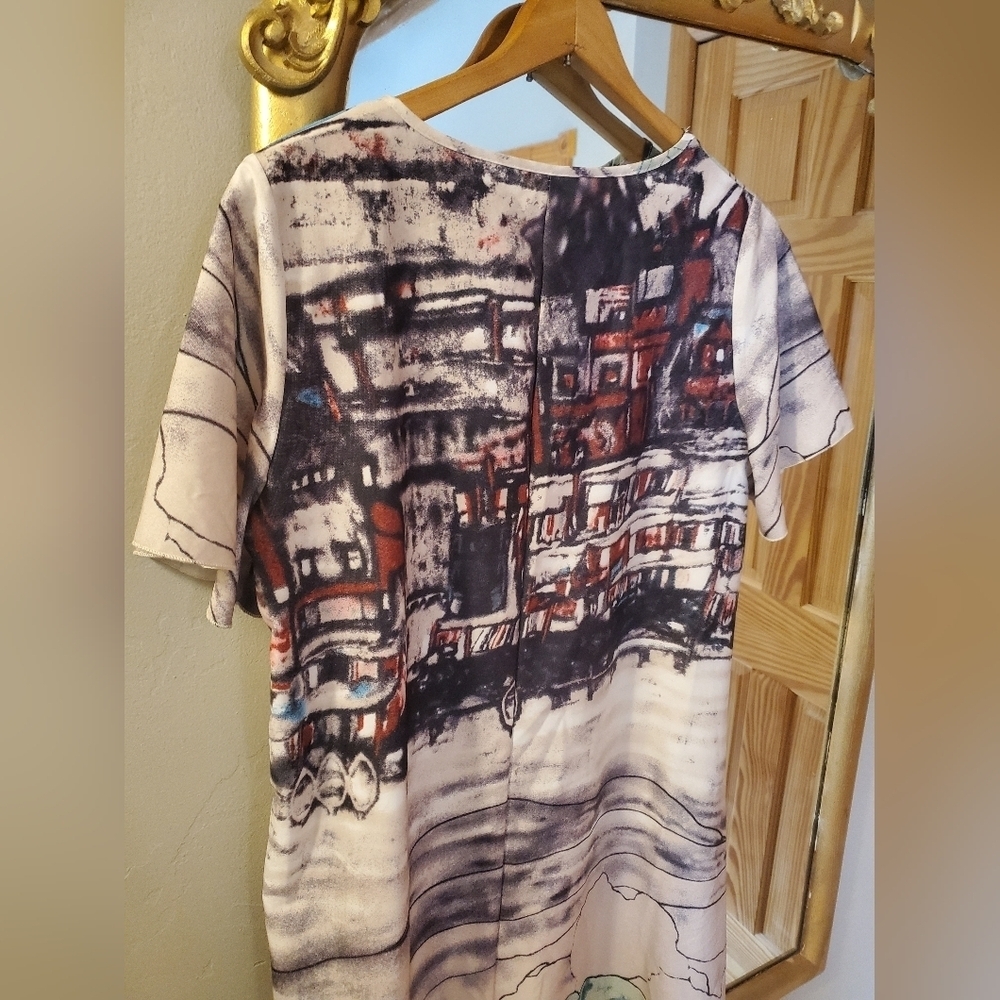 Artistic Urban Printed Multicolor Dress - Picture 6 of 10